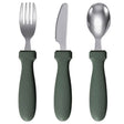 Toddler Junior Stainless Steel Cutlery Set - Dark Green
