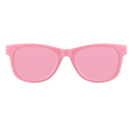 Teeny Baby Classic Wayfarer Polarized Sunglasses With Strap - Pink Reflective