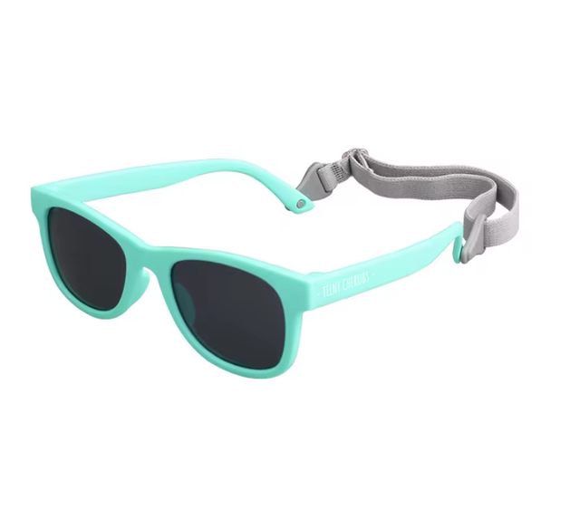 Teeny Baby Classic Wayfarer Polarized Sunglasses With Strap - Teal