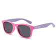 Teeny Toddler Junior Classic Wayfarer Polarized Sunglasses With Strap - Pink Purple