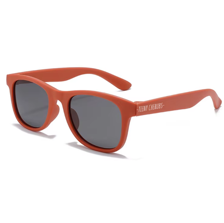 Teeny Toddler Junior Classic Wayfarer Polarized Sunglasses With Strap - Spiced Pumpkin