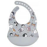 Silicone Waterproof Baby Bib - Graphite Forest